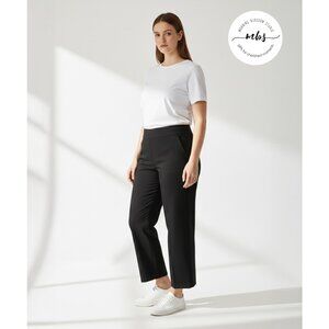 NWOT Korye Casual High Waist Hidden Pockets Wide Ankle Pants Black Women 2X